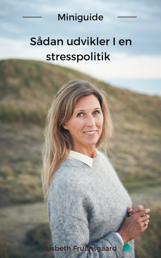 Miniguide. Sådan laver I en stresspolitik, af stresscoach og forfatter Lisbeth Fruensgaard